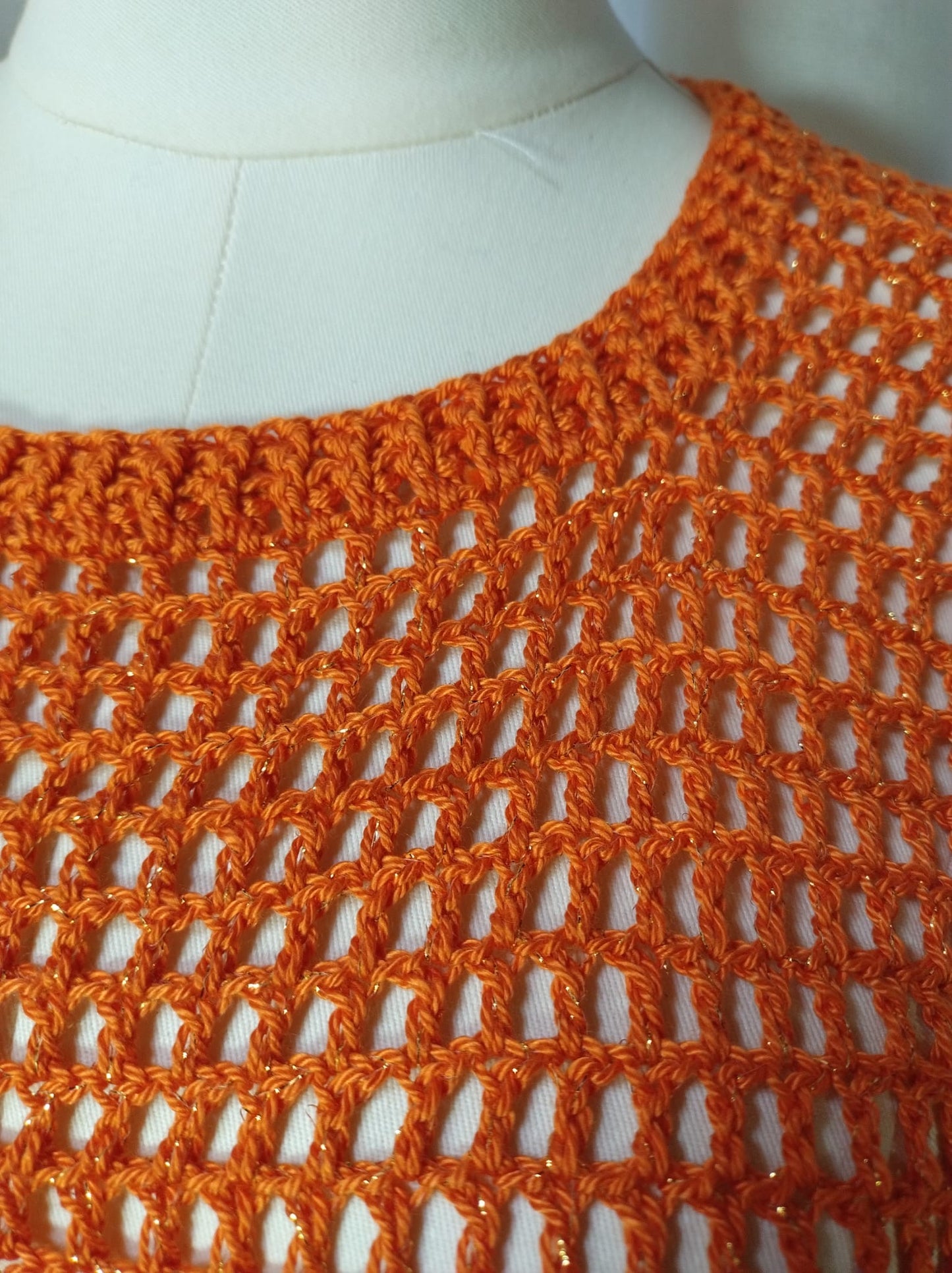 ‘Marianna’ Maglia a rete in Cotone e Lamè - Versatilità Scintillante per l'Estate