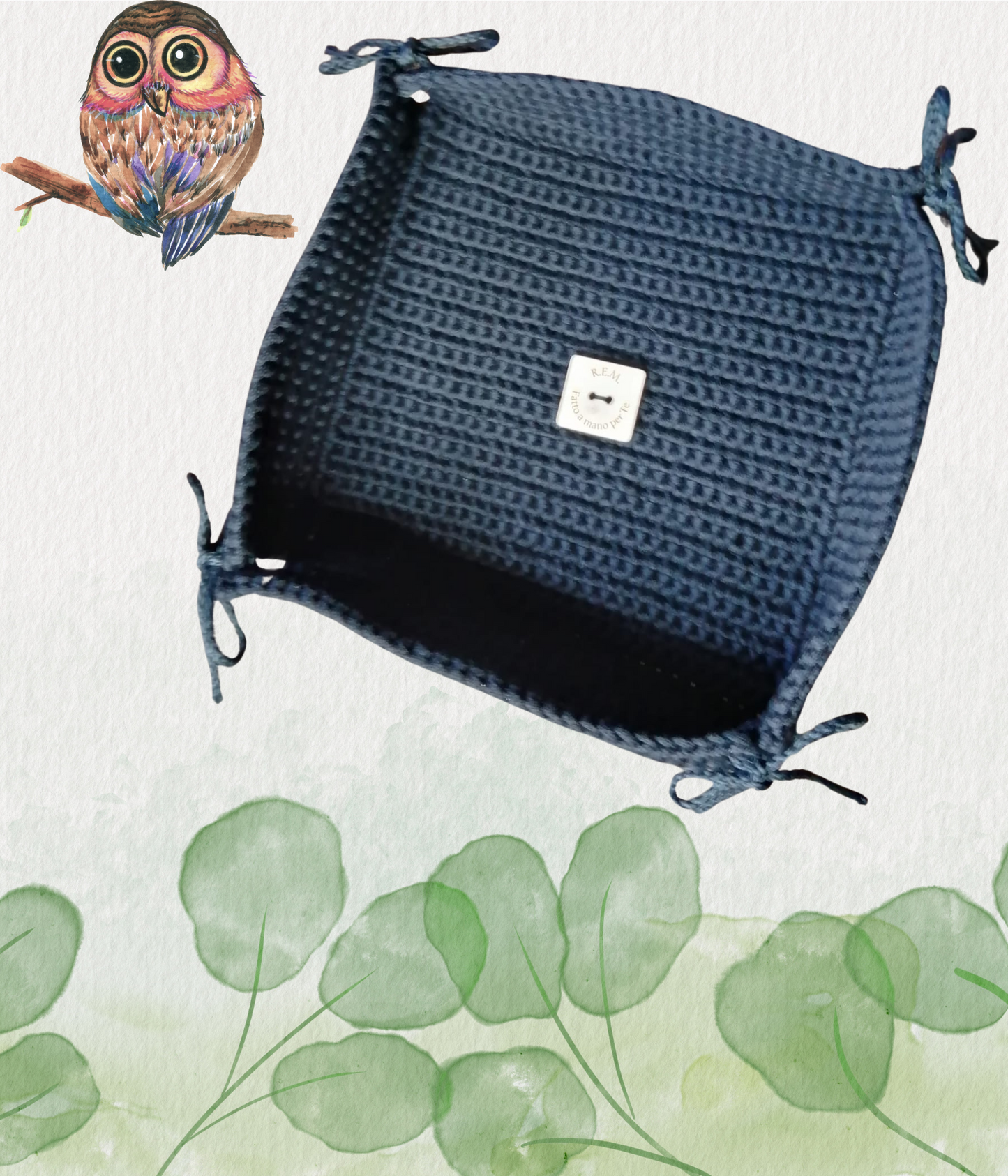 'Domenico' Svuotatasche in Cotone all'Uncinetto - Praticità ed Eleganza Artigianale