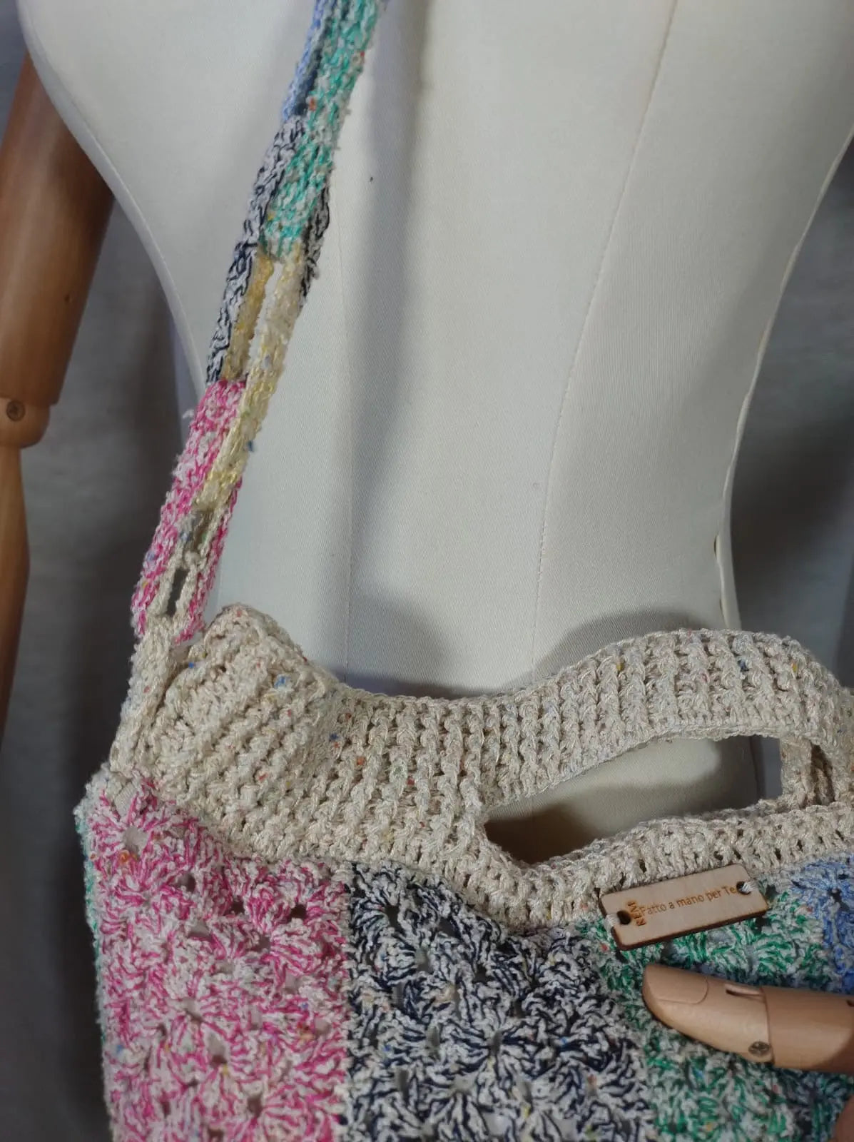Miriana - Borsa uncinetto Fatta a mano Granny square REM fatto a mano per te