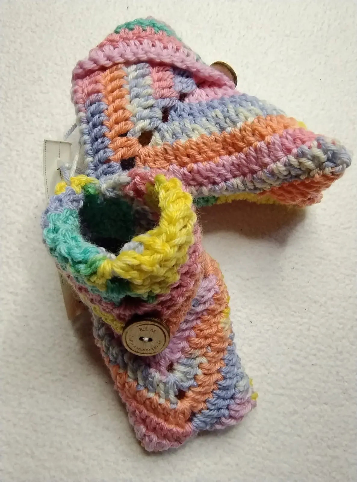 Giusine – Scarpine Neonato in Lana Merino all’Uncinetto REM fatto a mano per te