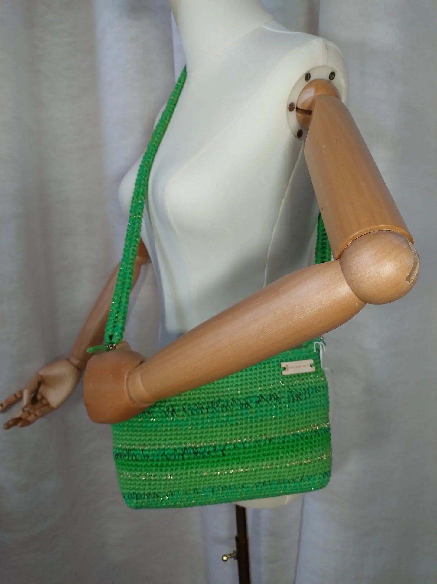 'Birka' Borsa Artigianale - Spaziosa e Personalizzabile in Cotone e Mohair rem_fattoamanoperte