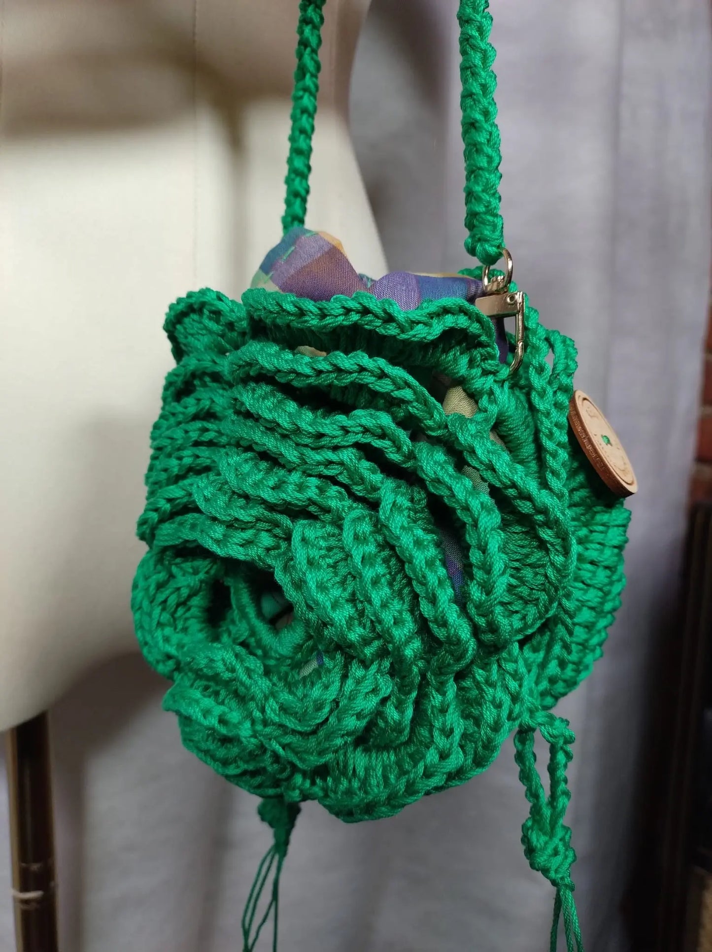 Fiore - Borsa uncinetto piccola eleganza artigianale REM fatto a mano per te