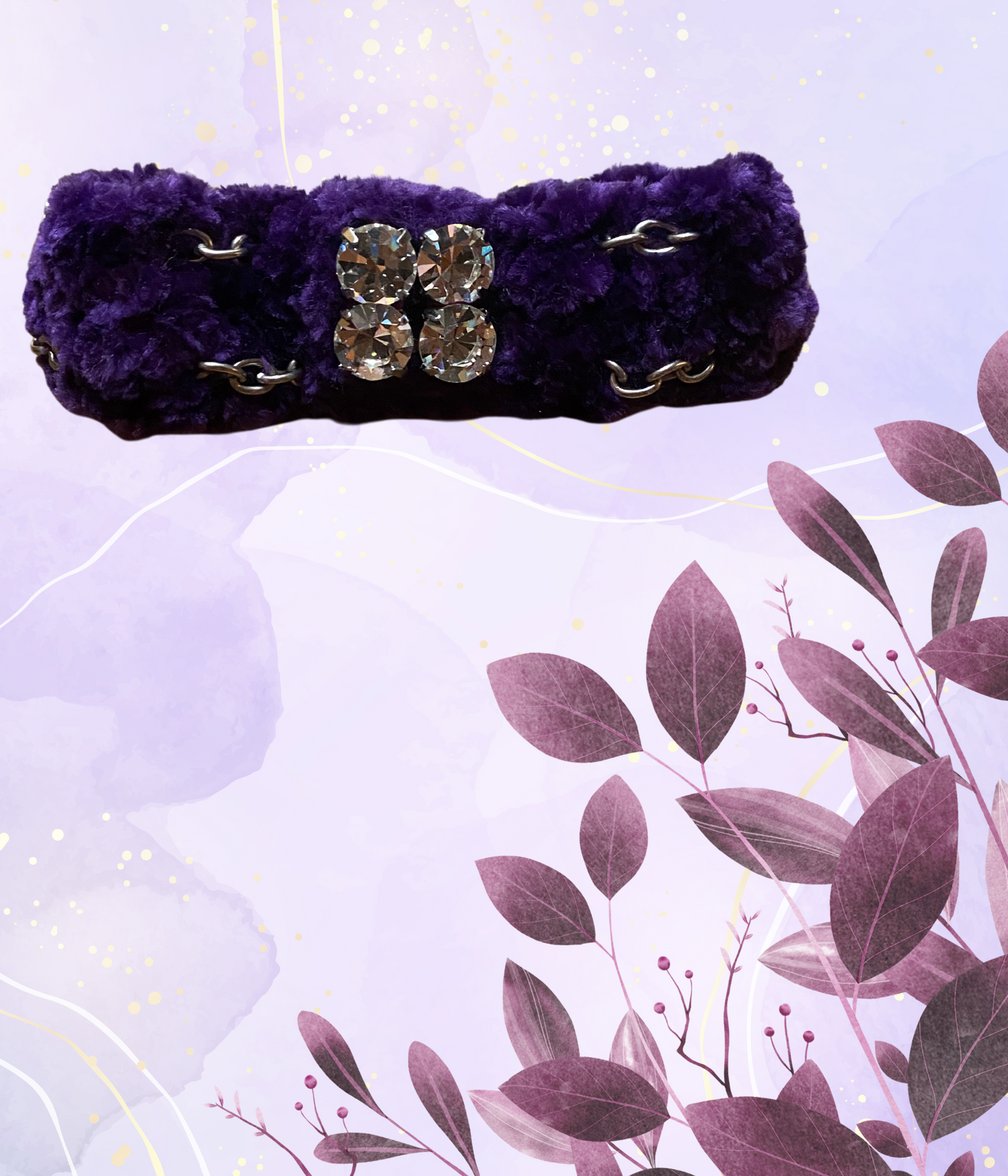 'Telma' Spilla in Ciniglia con Catena di Metallo - Unione di Texture e Luminosità