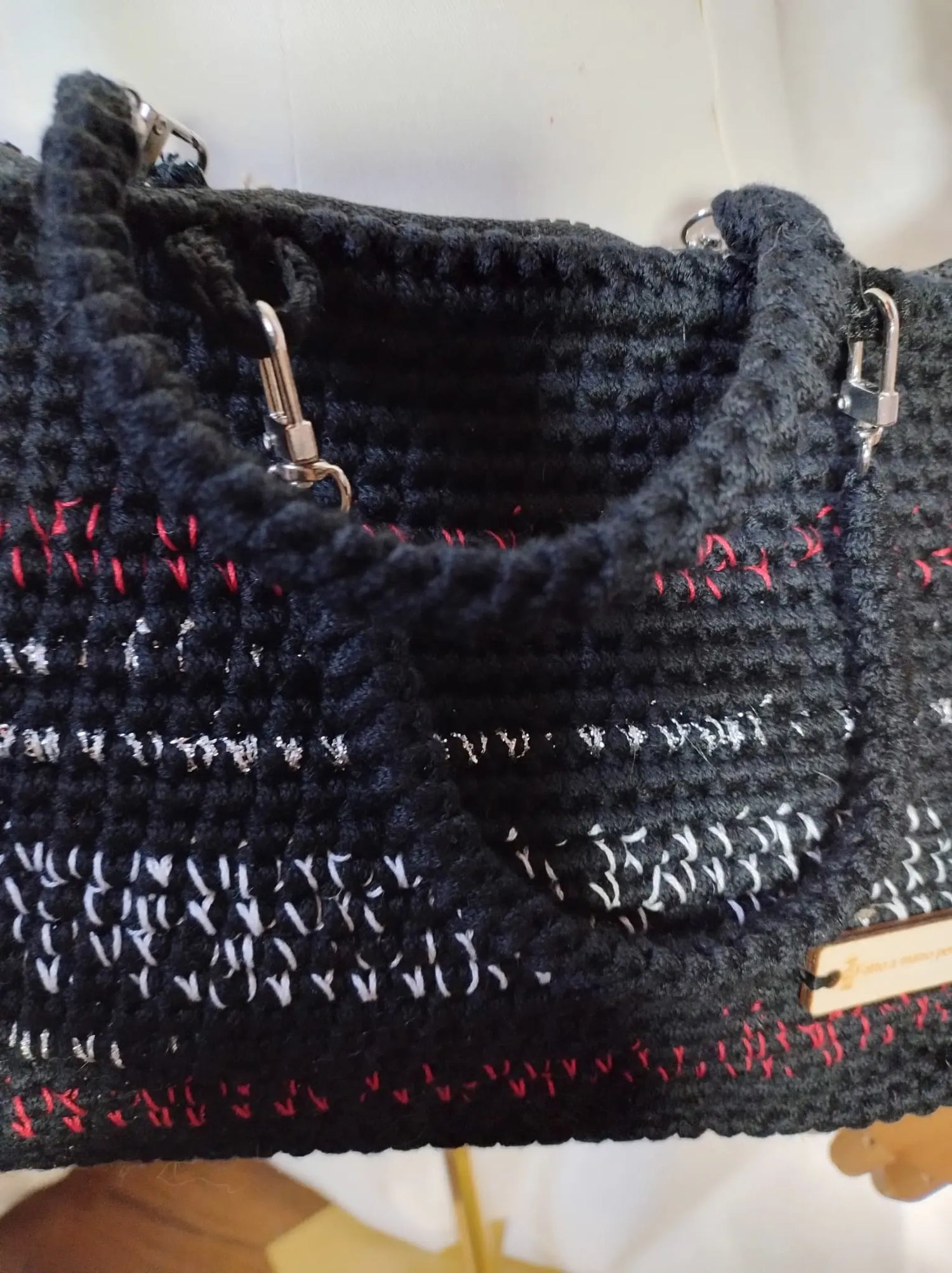 'Birka' Borsa Artigianale - Spaziosa e Personalizzabile in Cotone e Mohair rem_fattoamanoperte