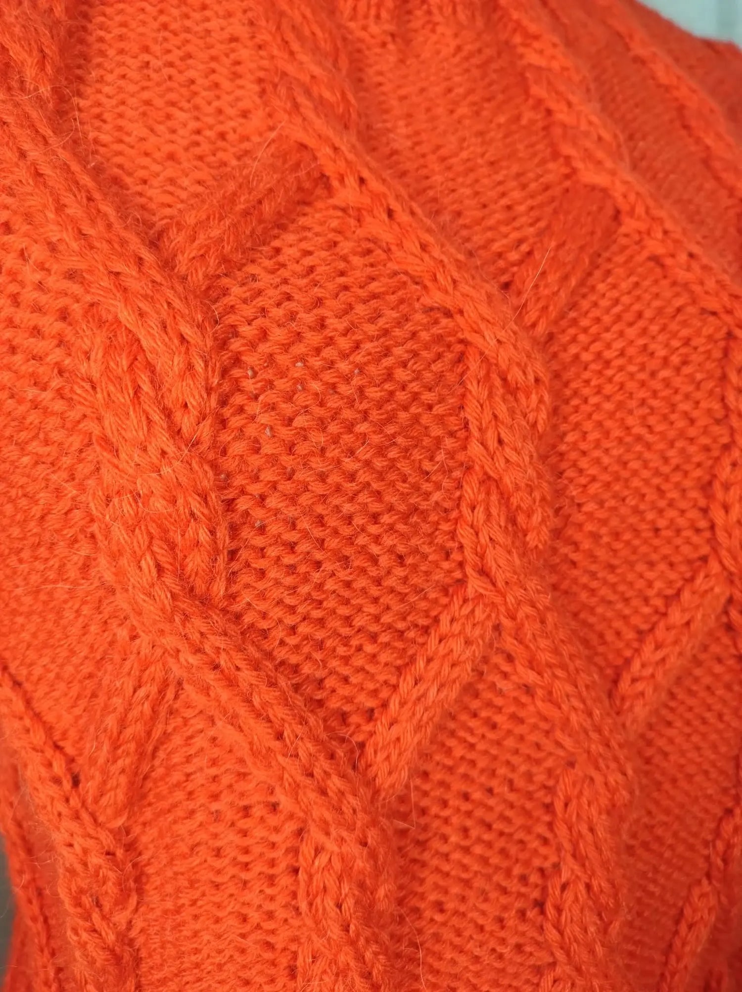 Caterina - Maglia ai ferri artigianale intrecci d'Alpaca REM fatto a mano per te
