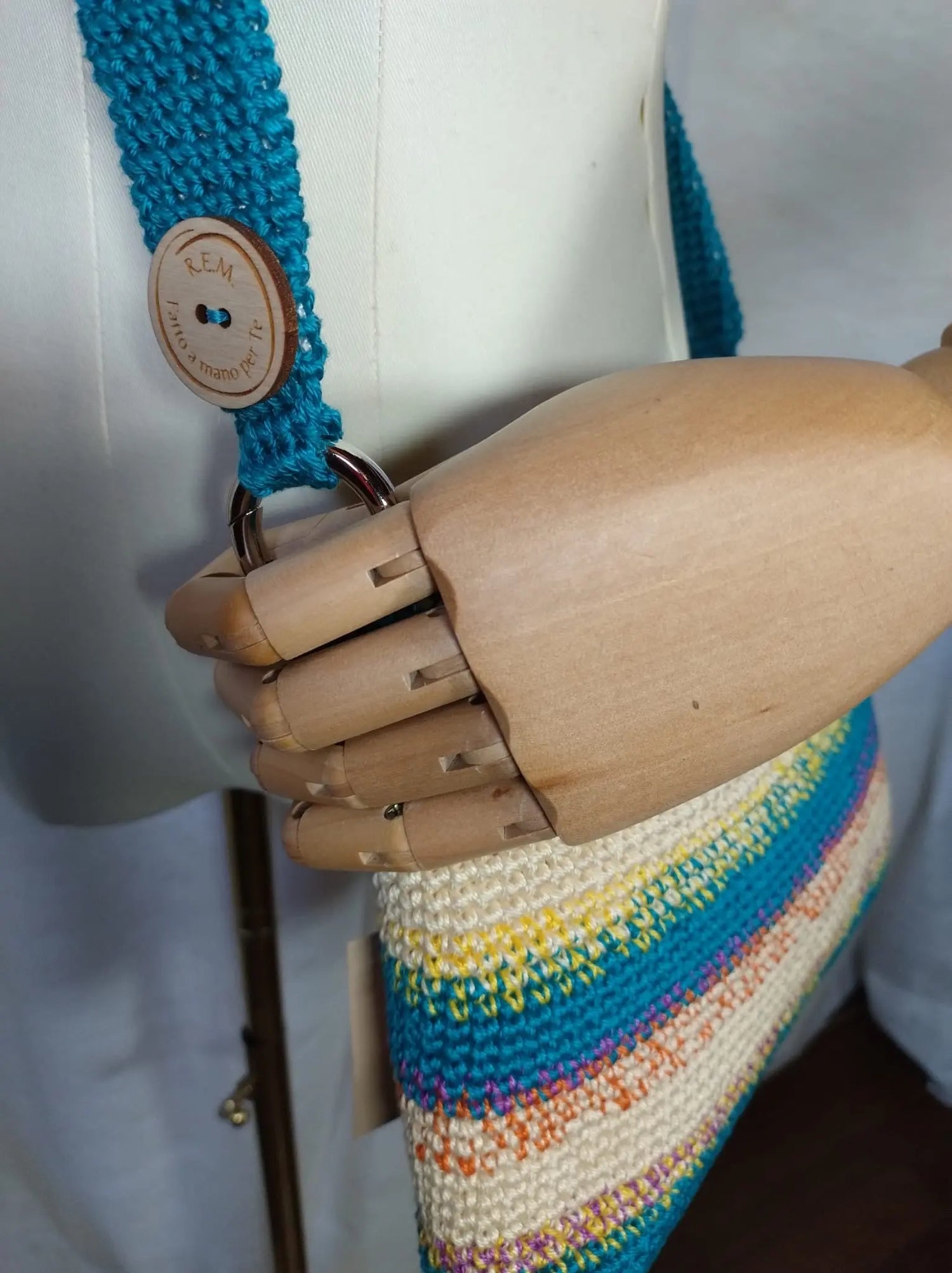 'Birka' Borsa Artigianale - Spaziosa e Personalizzabile in Cotone e Mohair rem_fattoamanoperte