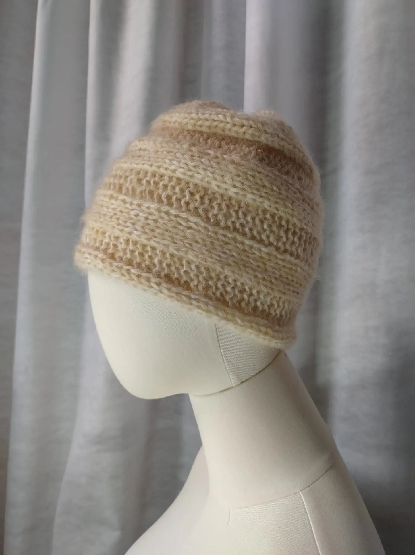'Miranda' Cuffia in Mohair-Seta e Lana Merino - Calore e Morbidezza per i Freddi Invernali rem_fattoamanoperte