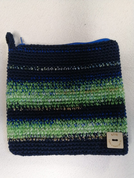 'Celeste' Bustina Multicolor all'Uncinetto - Organizzazione Elegante in Cotone