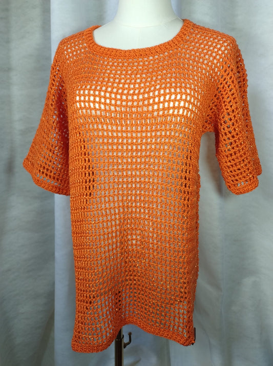 ‘Marianna’ Maglia a rete in Cotone e Lamè - Versatilità Scintillante per l'Estate