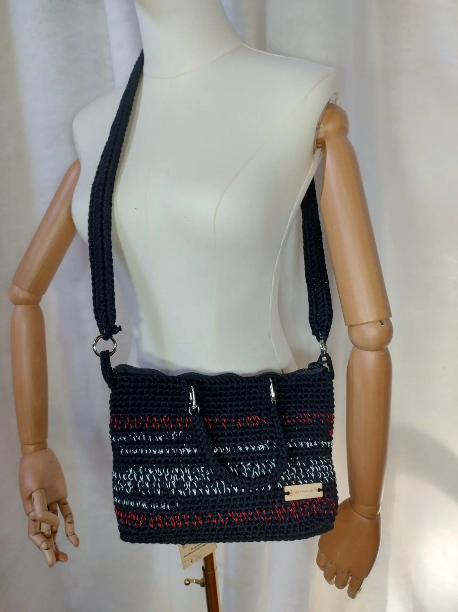 'Birka' Borsa Artigianale - Spaziosa e Personalizzabile in Cotone e Mohair rem_fattoamanoperte