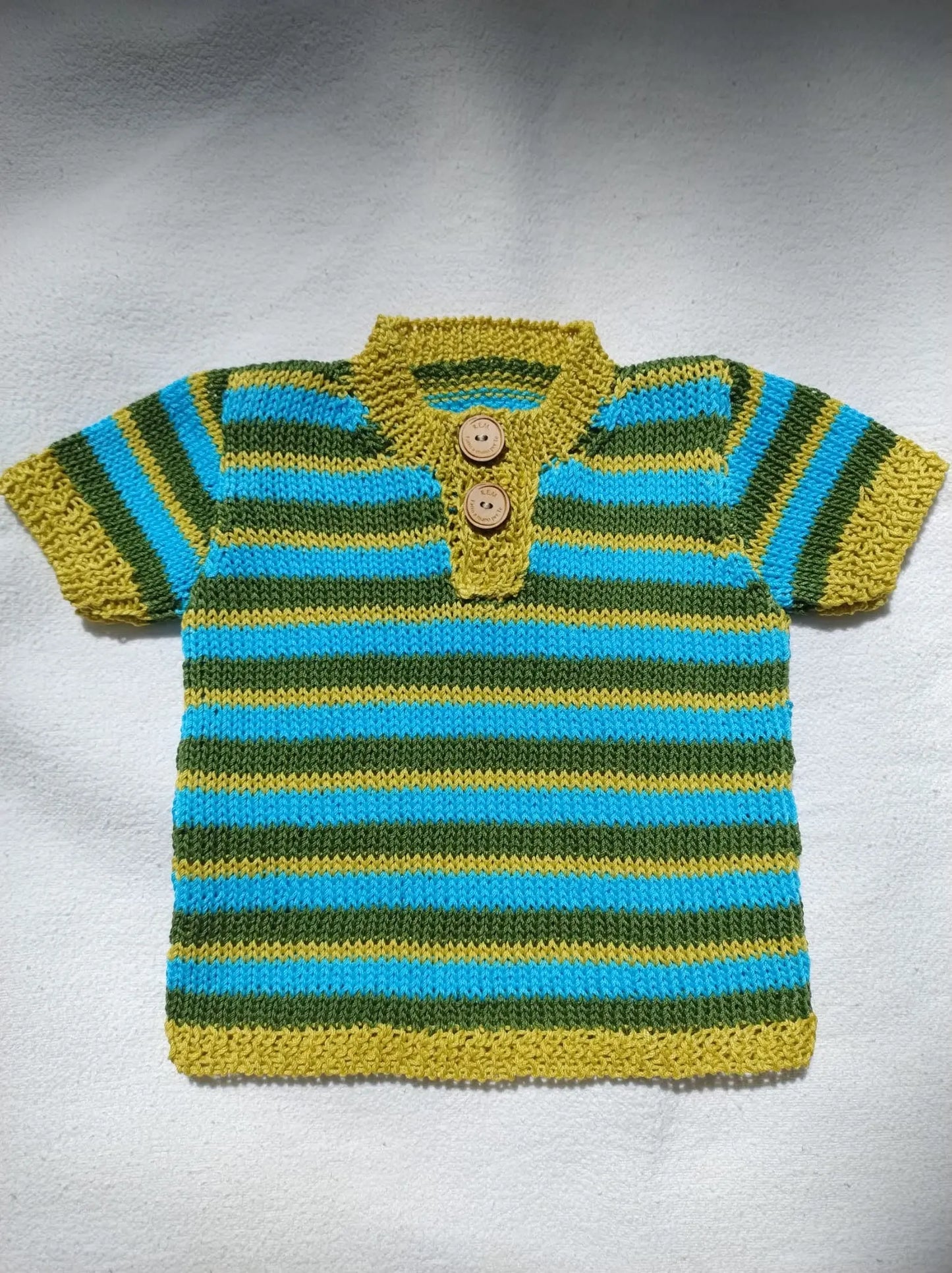 Serafino – Maglia Neonato in Cotone ai Ferri REM fatto a mano per te