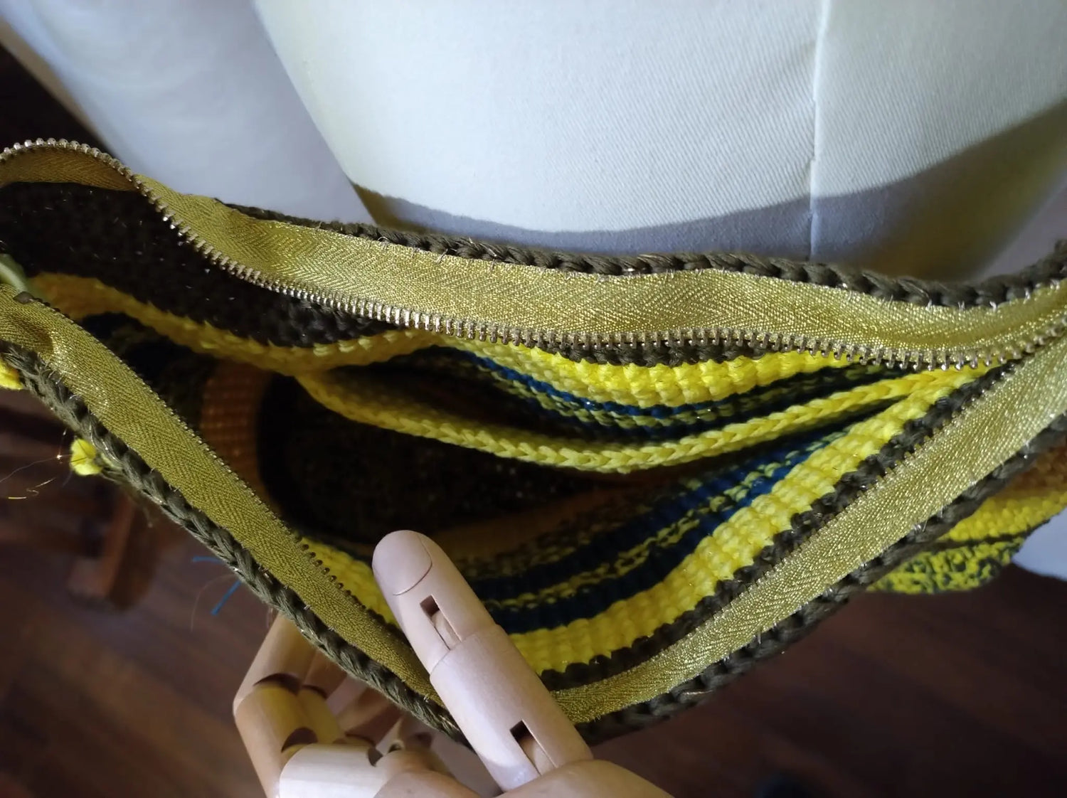 'Birka' Borsa Artigianale - Spaziosa e Personalizzabile in Cotone e Mohair rem_fattoamanoperte