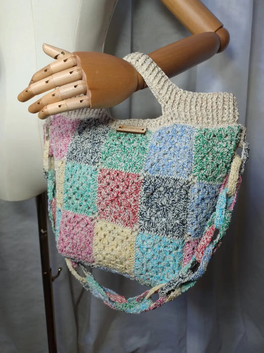 Miriana - Borsa uncinetto Fatta a mano Granny square REM fatto a mano per te