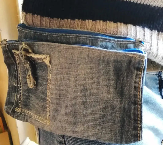 ‘Donatello’ Borsello Jeans Pratico - Libertà e Comodità a Portata di Mano rem_fattoamanoperte