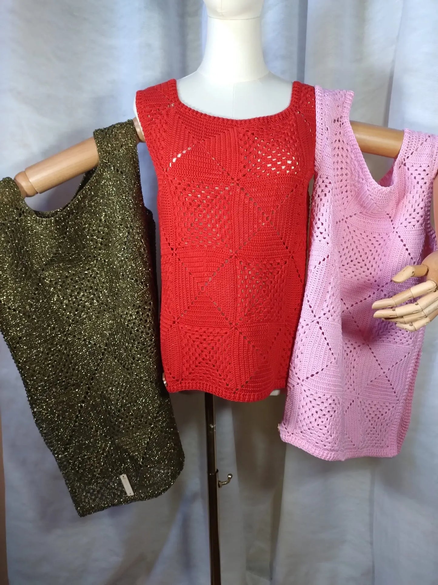 Linea Idreno – Maglie uncinetto Cardigan, Gonna e Top in cotone handmade REM fatto a mano per te
