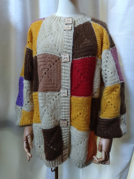 'Artù' Cardigan – Morbido, colorato, artigianale