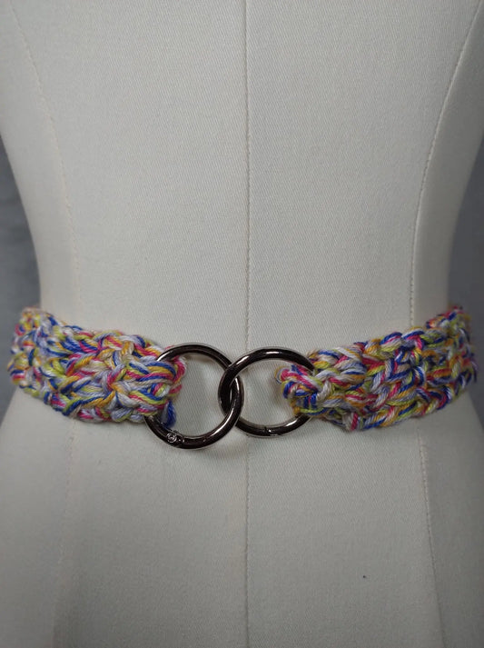 'Cecilia' Cintura all'Uncinetto con Moschettoni - Versatilità e Stile Artigianale rem_fattoamanoperte