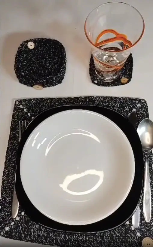 Buon Appetito - Il sottopiatto uncinetto Grande piastrella America REM fatto a mano per te